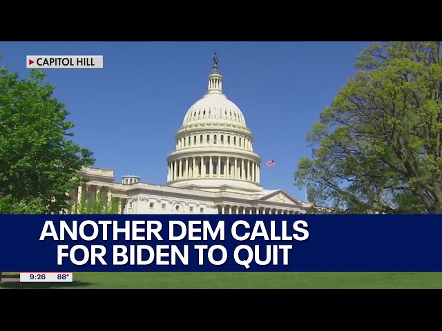 ⁣Another House Democrat calls for Biden to step down