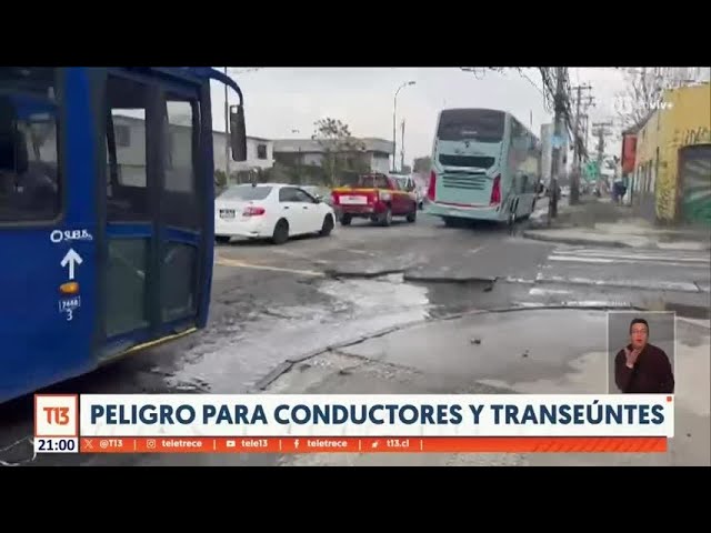 Hay más de 500 mil hoyos en calle y ciclovías en Santiago