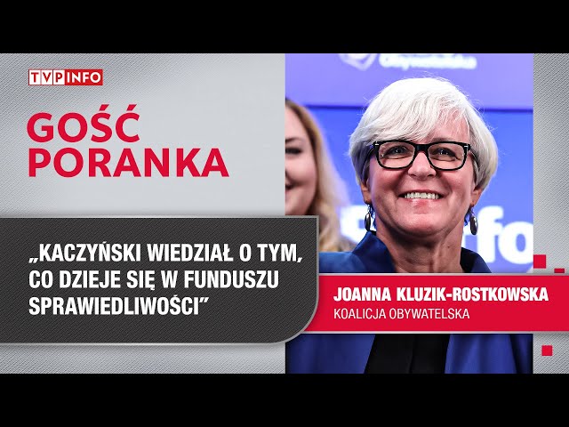 ⁣Kluzik-Rostkowska: Kaczyński wiedział o tym, co dzieje się w Funduszu Sprawiedliwości | GOŚĆ PORANKA