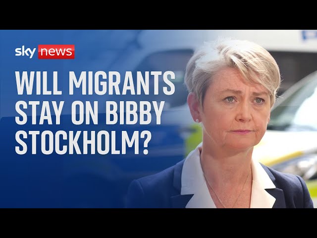 ⁣Home secretary refuses to answer whether migrants will stay on Bibby Stockholm barge