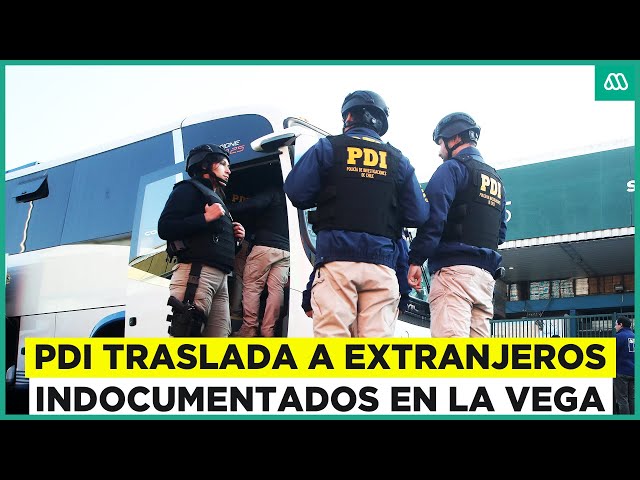 Operativo policial en La Vega: PDI traslada a extranjeros indocumentados