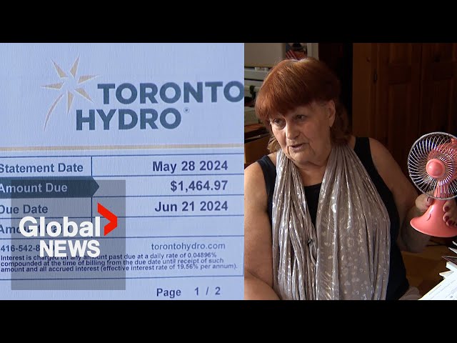 ⁣Toronto senior forced to live with no electricity in heatwave after hydro bill goes into arrears