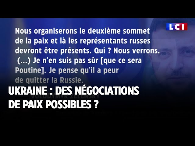 Ukraine : des négociations de paix possibles ?