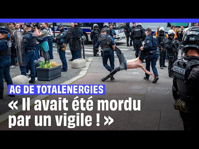 AG de TotalEnergies : « Il avait été mordu par un vigile ! », deux militants livrent leur récit