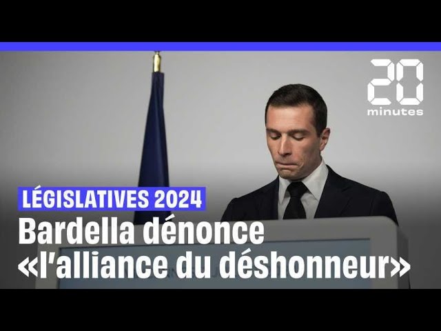 ⁣Résultats Législatives 2024 : Jordan Bardella dénonce «l'alliance de déshonneur»