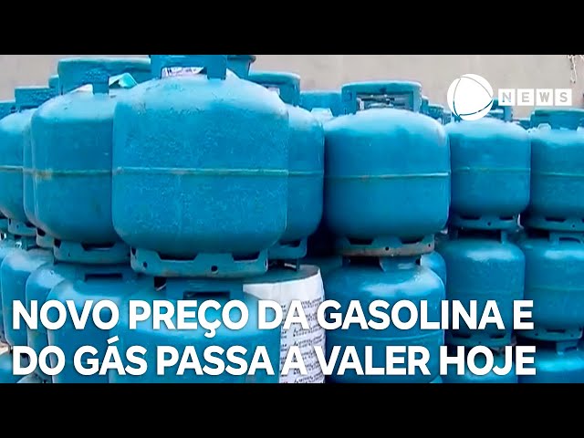 Aumento nos preços da gasolina e do gás de cozinham começam a valer nesta terça-feira