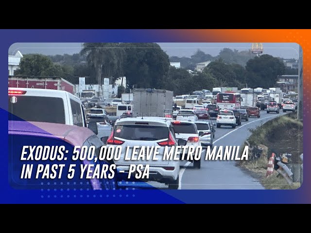 ⁣Exodus: 500,000 leave Metro Manila in past 5 years - PSA | TeleRadyo Serbisyo