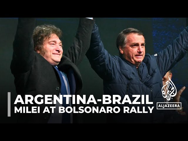 ⁣Argentina's Milei at Bolsonaro rally: Leader skips key meeting amid feud with Brazil's Lul