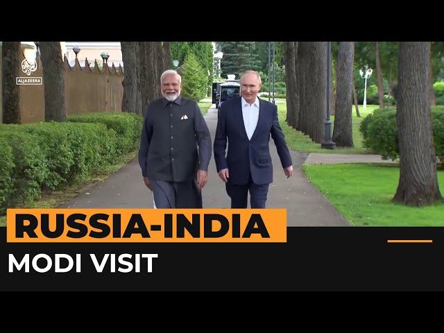 Putin gives India’s PM Modi a tour of his residence | AJ #shorts