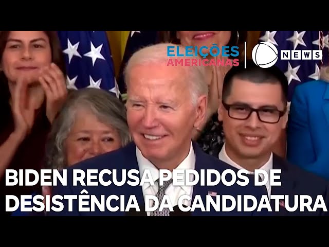 ⁣Joe Biden recusa pedidos de desistência da candidatura a reeleição