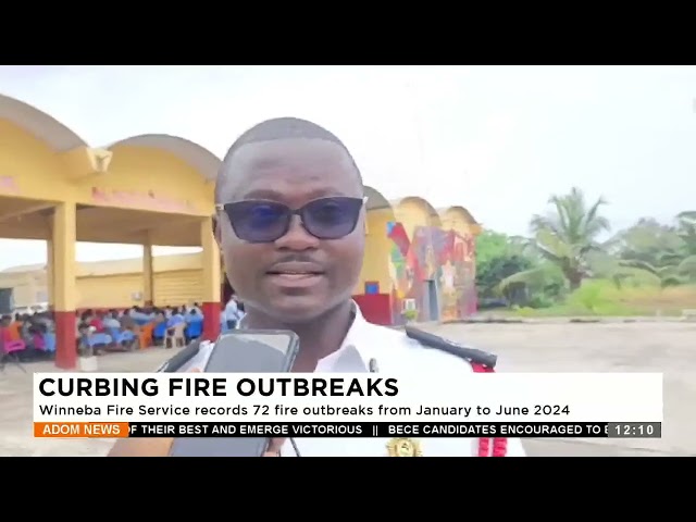 ⁣Winneba Fire Service records 72 fire outbreaks from January to June 2024(09-07-24)