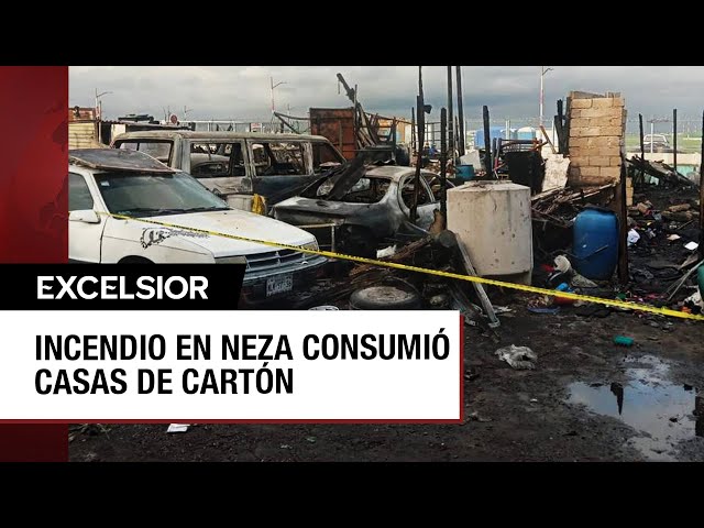 ⁣Afectados por incendio en Neza viven en la calle tras perder sus hogares