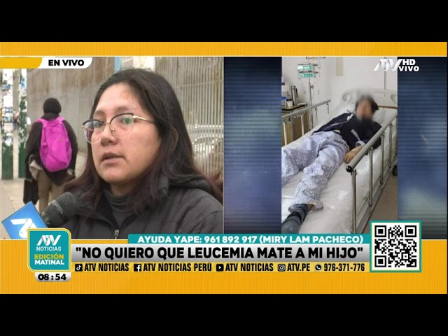 Madre de menor clama por ayuda para su hijo: "No quiero que la leucemia lo mate"