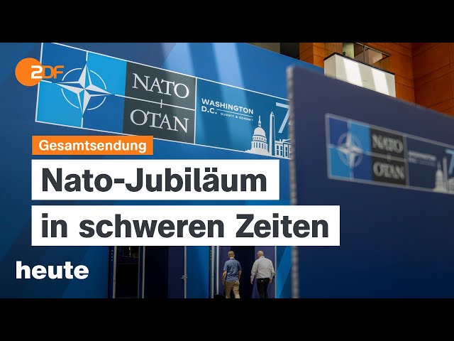 ⁣heute 19:00 Uhr vom 09.07.2024: 75 Jahre Nato, LKW-Maut, Raketenstart Ariane 6