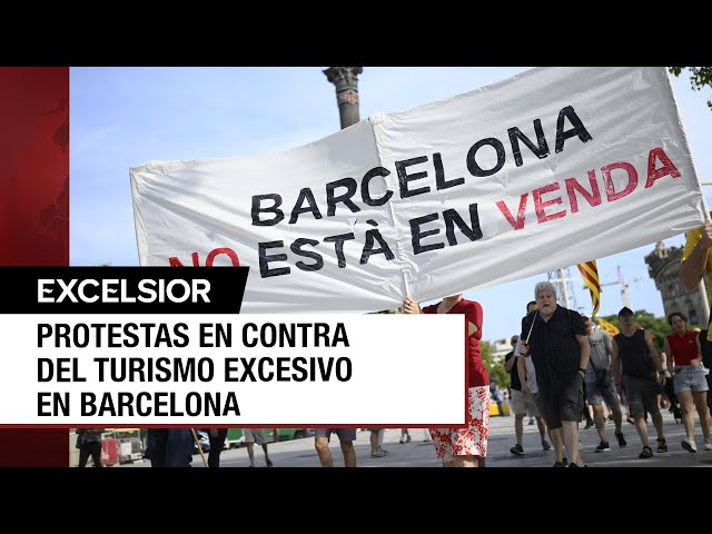 Catalanes se hartan del turismo masivo en Barcelona