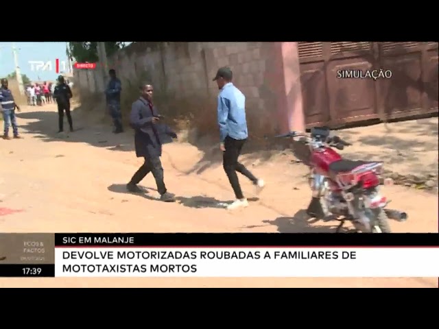 SIC em Malanje devolve motorizadas roubadas a familiares de mototaxistas mortos