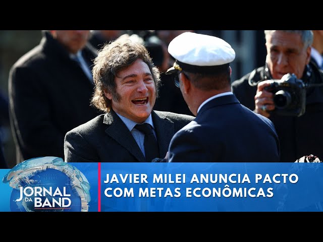 Javier Milei anuncia pacto com metas econômicas | Jornal da Band