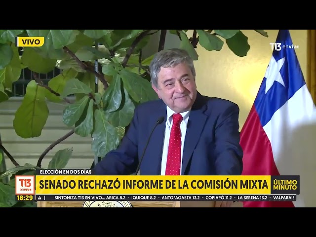 Elección en dos días: Senado rechazó informe de la Comisión Mixta