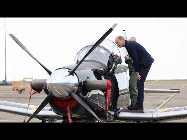 Prince William makes nostalgic return to RAF Valley Airbase