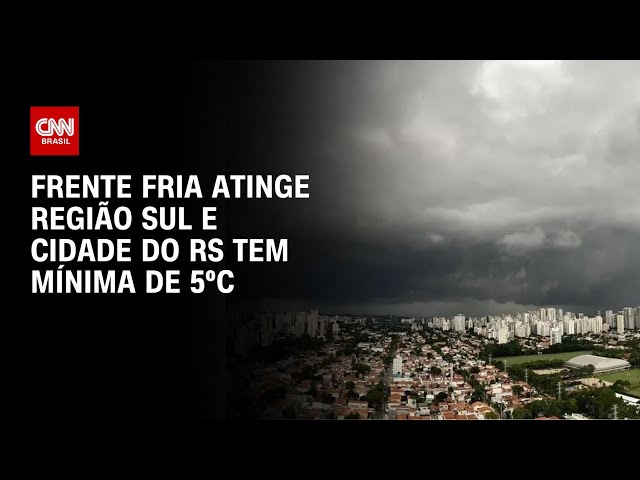 ⁣Frente fria atinge região sul e cidade do RS tem mínima de 5ºC | CNN NOVO DIA