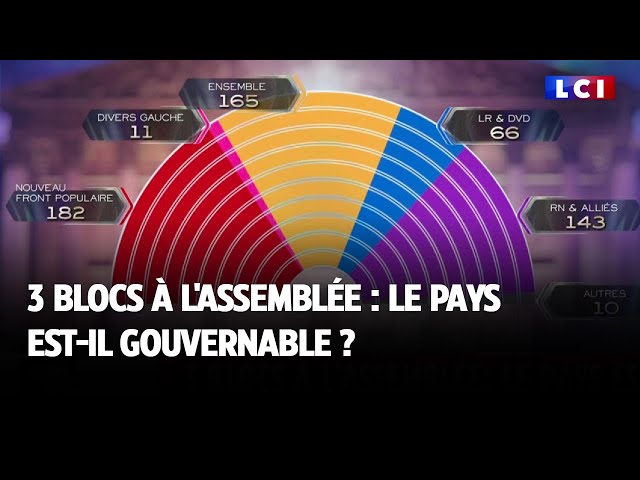 3 blocs à l'Assemblée : le pays est il gouvernable ?