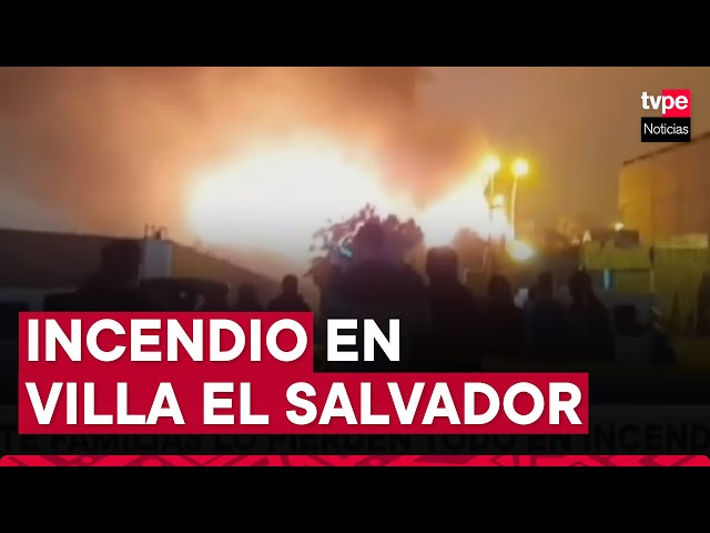 Villa El Salvador: siete familias lo pierden todo en violento incendio