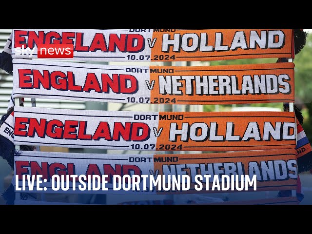 ⁣Watch live: Outside Dortmund stadium ahead of England v Netherlands