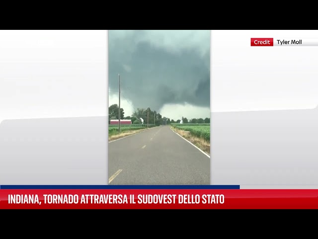 ⁣Indiana, tornado attraversa il sudovest dello Stato