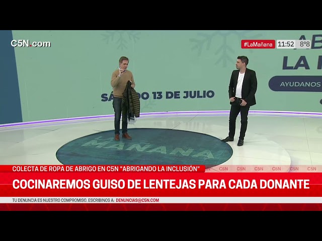 ⁣COLECTA de ROPA en C5N: "ABRIGANDO la INCLUSIÓN" RECIBE ROPA de INVIERNO en OLLEROS 3551