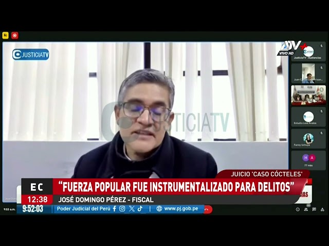 Domingo Pérez sobre partido de Keiko Fujimori: "Fuerza Popular fue instrumentalizado para delit