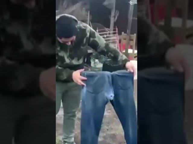 Pantalones quedan congelados por el frío extremo en Talca