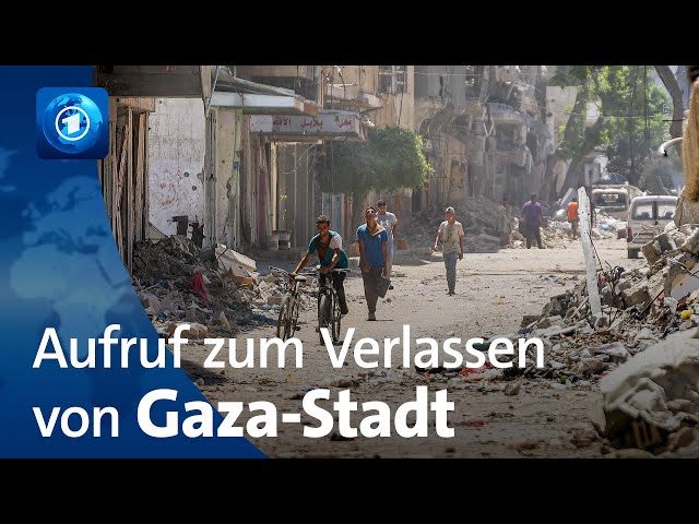 ⁣Krieg im Nahen Osten: Israels Armee ruft zum Verlassen von Gaza-Stadt auf