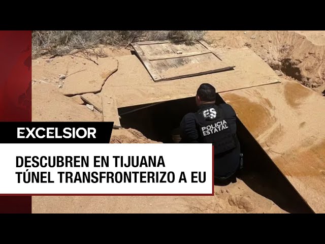 ⁣Descubren túnel transfronterizo en Tijuana, BC