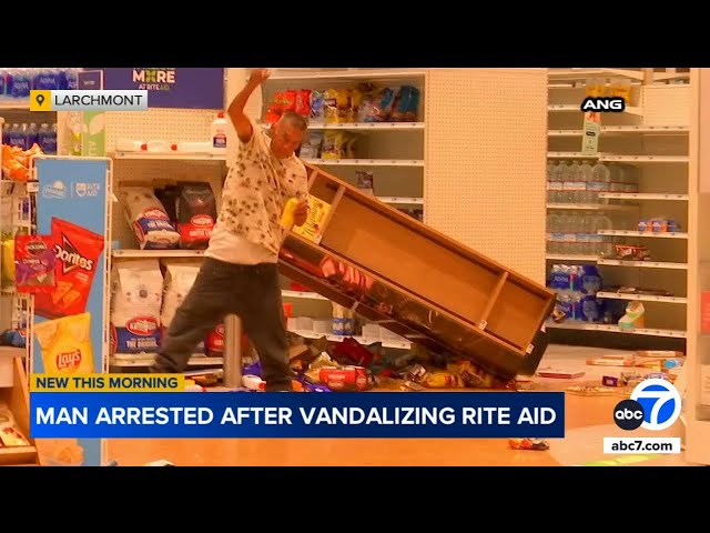 ⁣Man goes on vandalism rampage inside L.A. Rite Aid