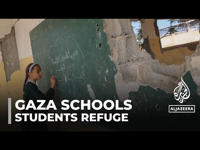 ⁣Israeli attacks target schools in Gaza, making classrooms a refuge for young students