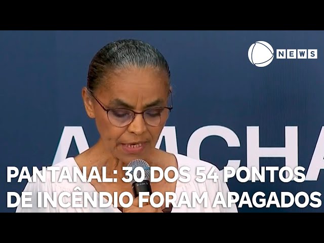 Governo diz ter apagado 30 de 54 pontos de incêndio no Pantanal