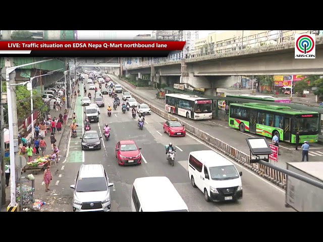 ⁣LIVE: Traffic situation on EDSA Nepa Q-Mart northbound lane