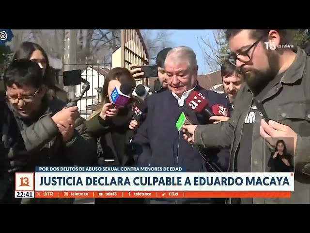 Declaran culpable a Eduardo Macaya por dos delitos de abuso sexual contra menores de edad