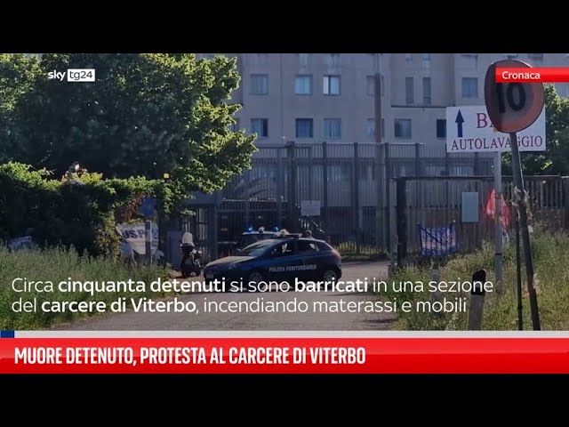 ⁣Muore detenuto, protesta al carcere di Viterbo