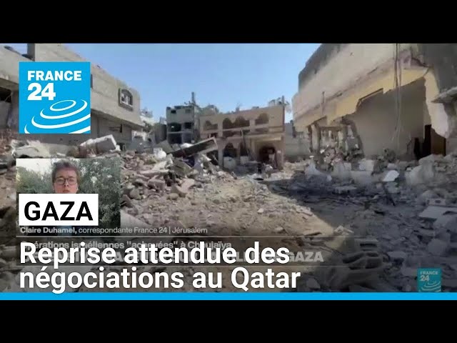 ⁣Frappes et combats dans la ville de Gaza, reprise attendue des négociations au Qatar • FRANCE 24