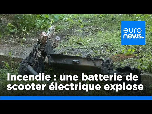 ⁣Lituanie : incendie après l'explosion d'une batterie de scooter électrique | euronews 