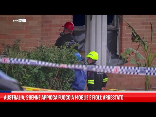 ⁣Australia, 28enne appicca fuoco a moglie e figli: arrestato