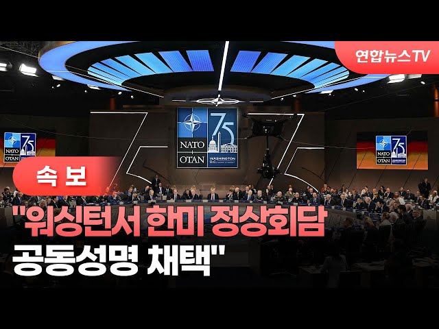 ⁣[속보] "워싱턴서 한미 정상회담…공동성명 채택" / 연합뉴스TV (YonhapnewsTV)