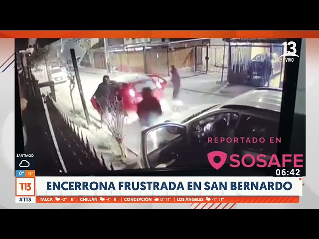 ¡Ocho personas en un auto!: Captan encerrona frustrada en San Bernardo