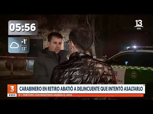 Carabinero en retiro abatió a delincuente que intentó asaltarlo