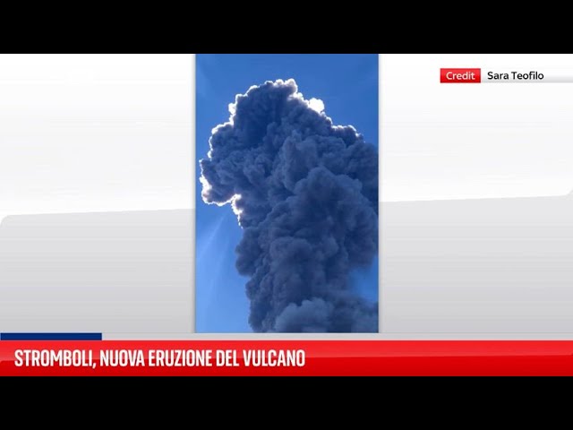 ⁣Stromboli, nuova eruzione del vulcano