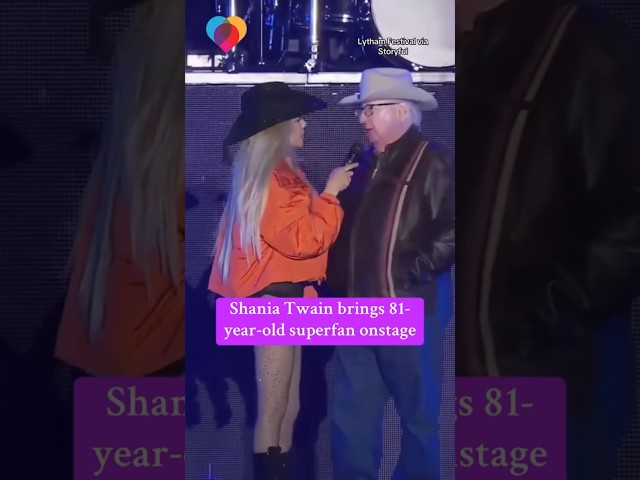 ⁣Shania Twain invites 81-year-old superfan on stage #shorts