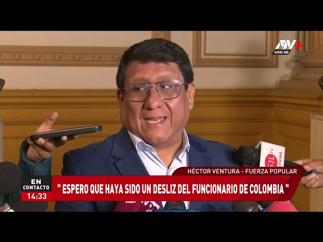 Congresista Ventura: "Espero que haya sido un desliz de la funcionaría de Colombia"