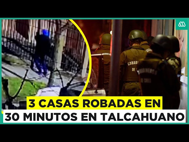 Robaron 3 casas en 30 minutos: Banda de delincuentes comete ola de delitos a viviendas de Talcahuano