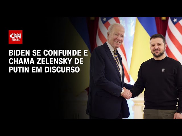 Biden se confunde e chama Zelensky de Putin em discurso | CNN ARENA